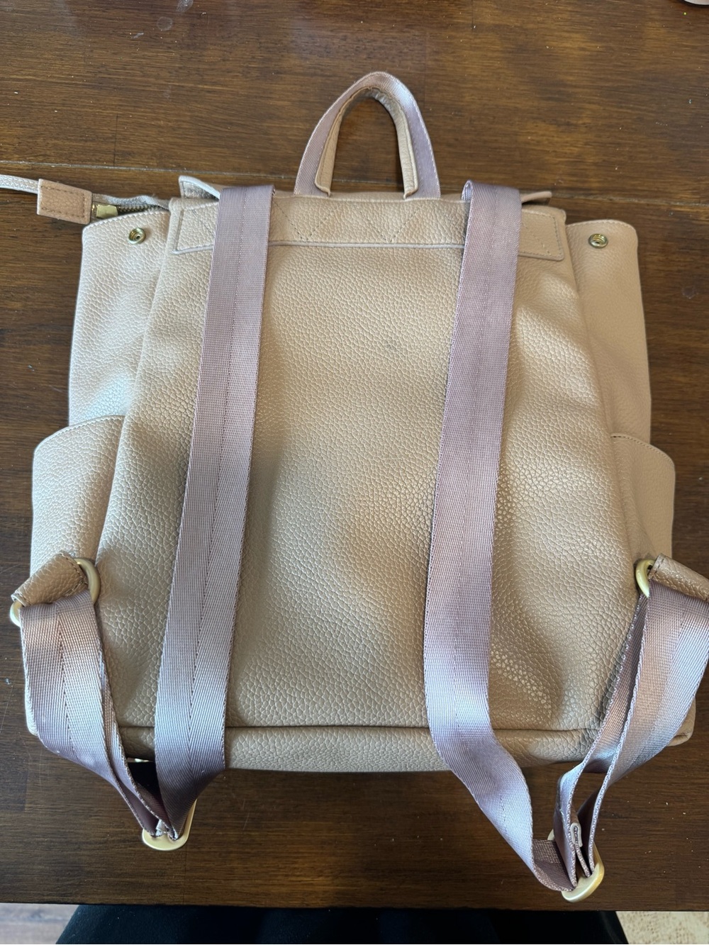 Freshly Picked Butterscotch Mini Classic Diaper Bag Backpack Vegan Leather - Picture 2 of 15